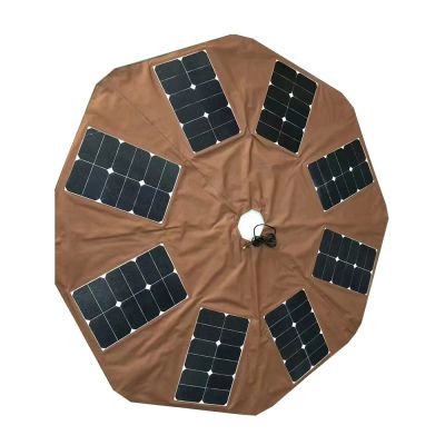 100W Customized Umbrella shape Solar Panel Charger with USB port for Power Supply on beach outdoor restaurant courtyard terrace