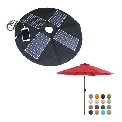 New design outdoor umbrella shape solar panel charger 50W powered led solar panel umbrella design