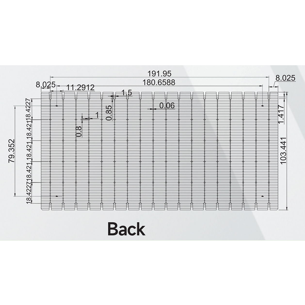 18BB hjt solar cell draft back side