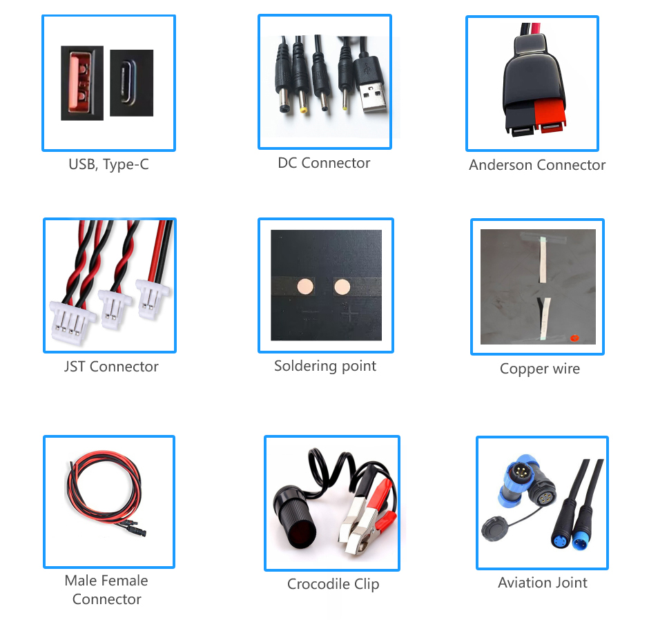 customized backcontact flexible solar panel connetors