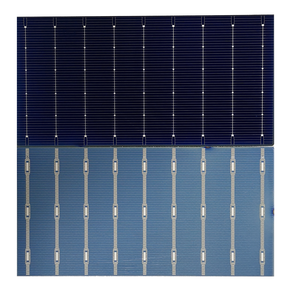 158.75mm 9BB G1 cut into half size solar cell 23.4%