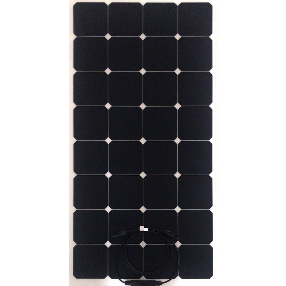 Light weight SunPower cells 110w 18v dual side ETFE solar panel for RV boat can be bended 360°