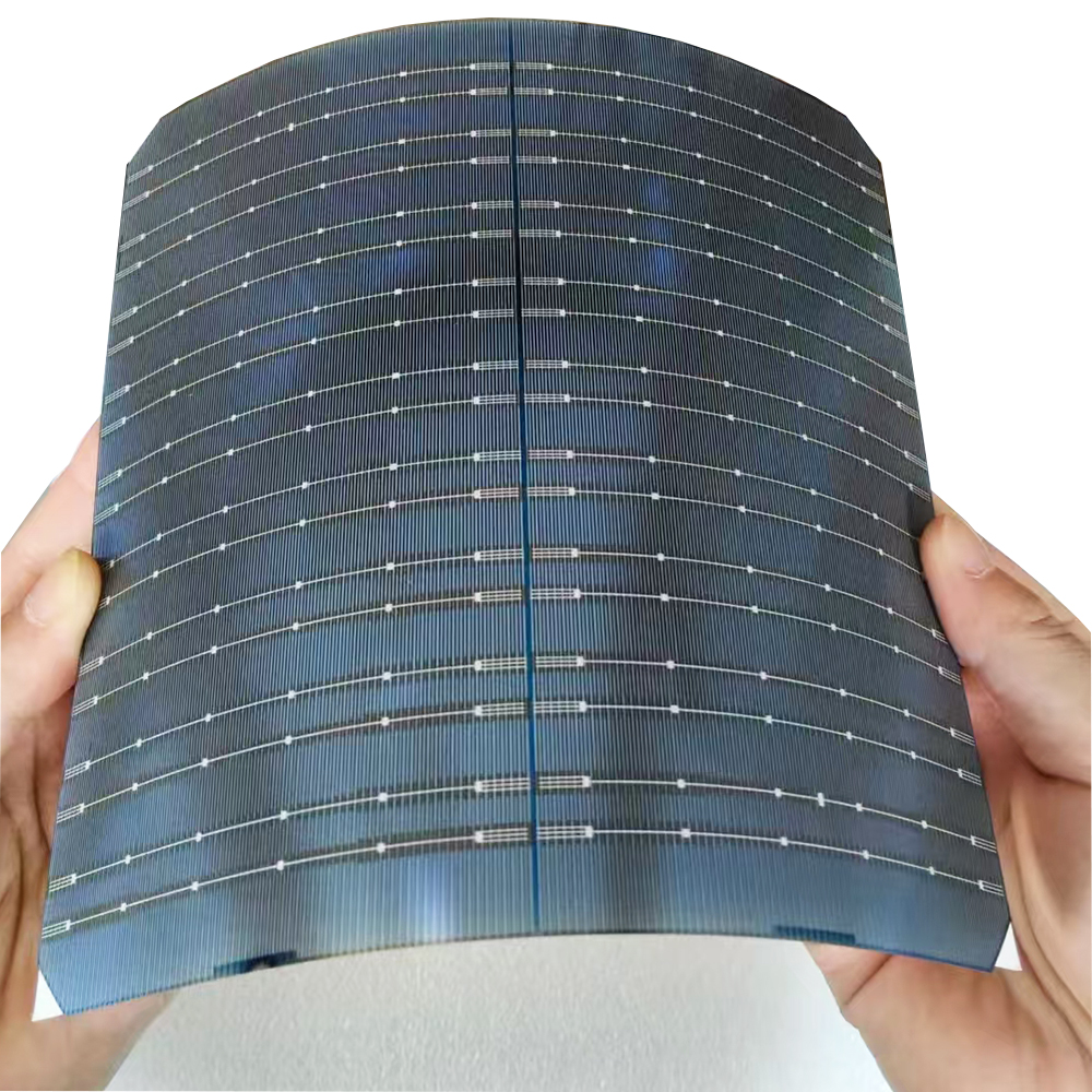 24.2% IBC Monocrystalline Silicon 166mm 9bb any smaller size cut available Flexible Solar Cells