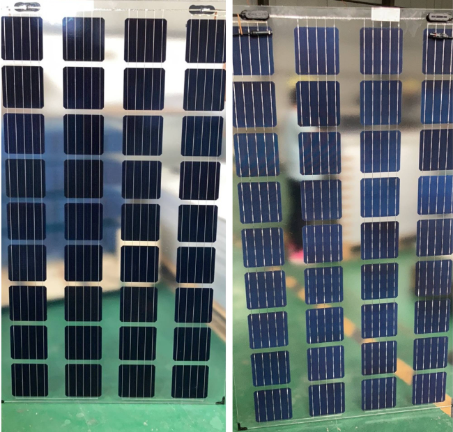 Wholesale Price Custom 18v BIPV Frameless Transparent Double-Glass Solar Panel Modules 200W