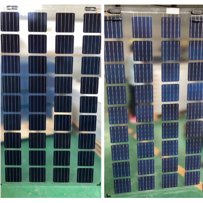 Wholesale Price Custom 18v BIPV Frameless Transparent Double-Glass Solar Panel Modules 200W